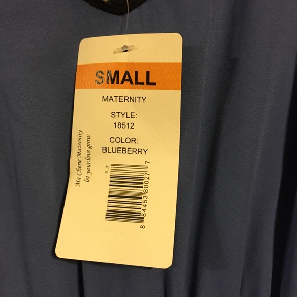 Ma Cherie Maternity Dress Blueberry Small NWT - Picture 4 of 5